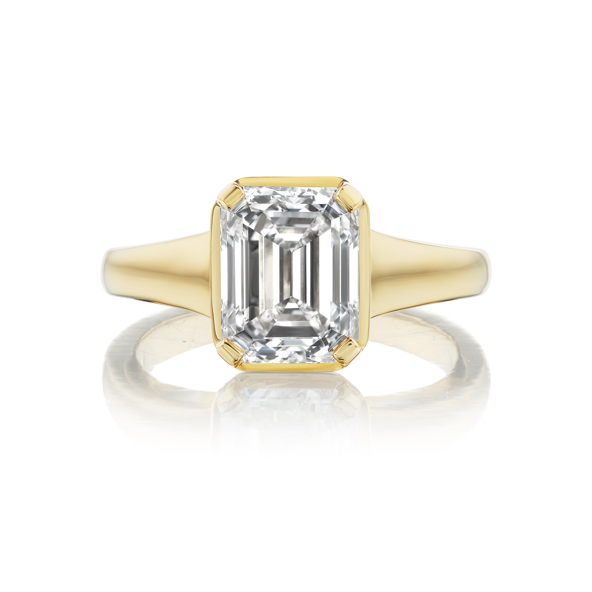 Emerald Cut Solitaire Diamond Ring
