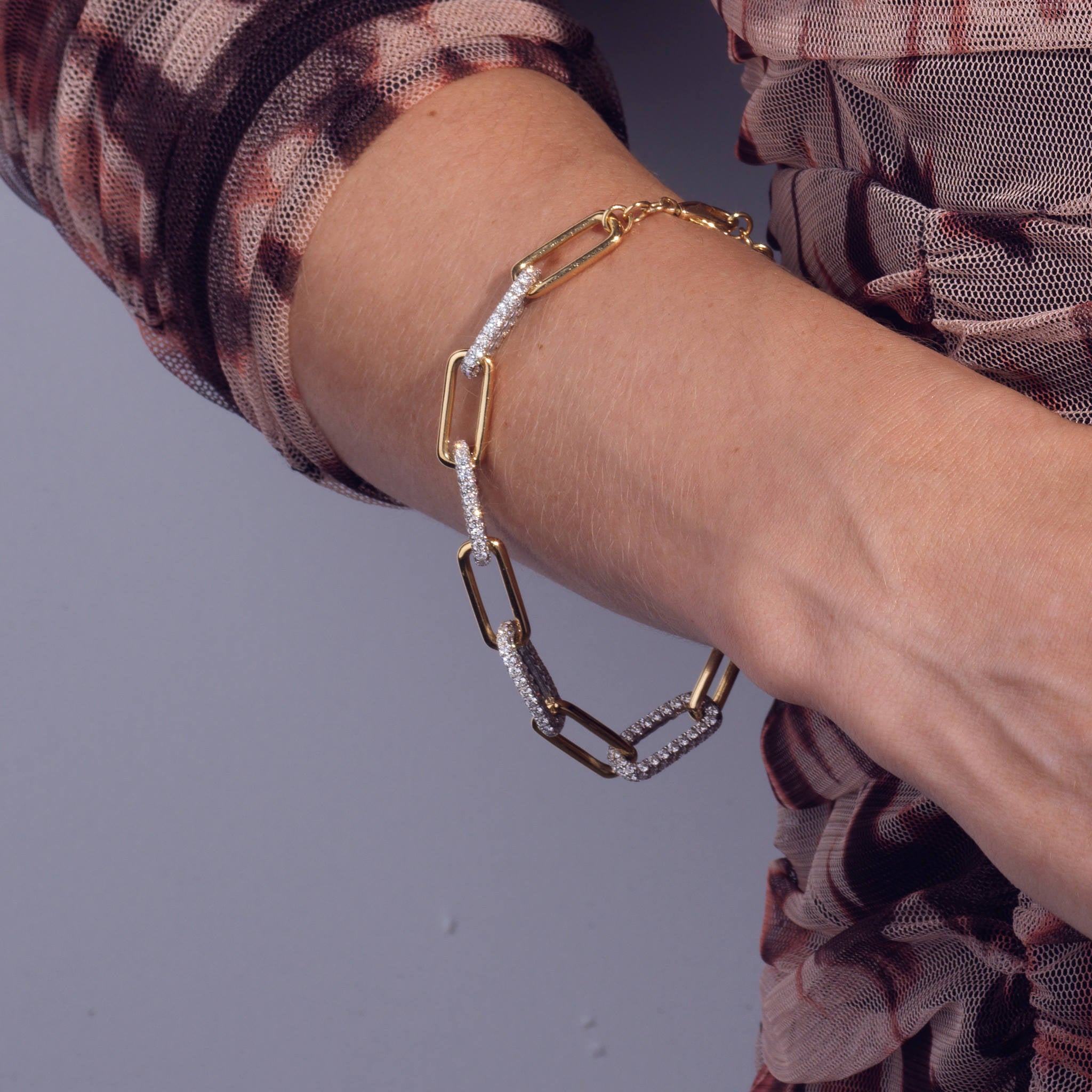 Micro Pavé Link Bracelet
